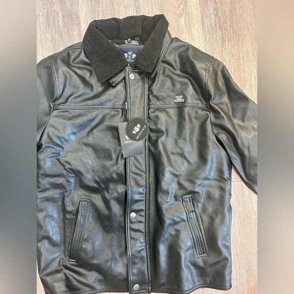 Emporio & Company Men’s Leather Jacket Xl - Picture 3 of 14